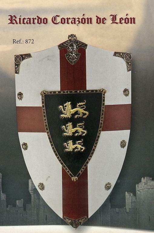 Escudo madera ‘Ricardo Corazón de León’ - La vieja España